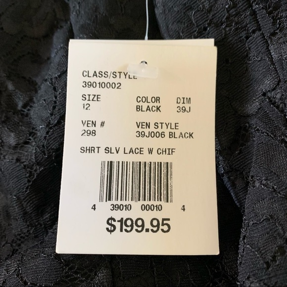David’s Bridal NWT Short Sleeve Lace Chiffon Sz.12 - Picture 12 of 15